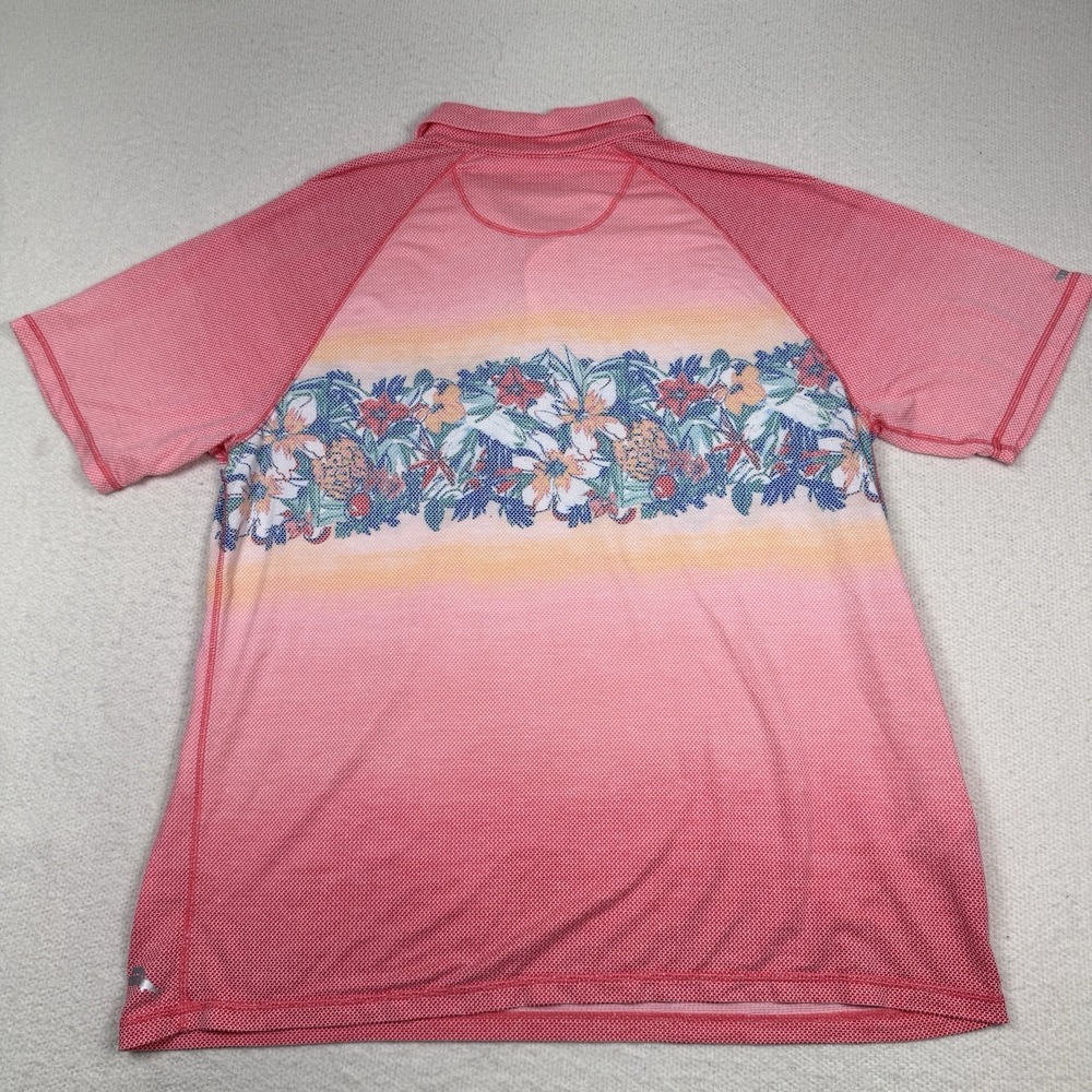 Tommy Bahama Polo Shirt Mens XL IslandZone Performance Breathable Hawaiian Aloha - Picture 3 of 8